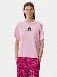 Adidas T-Shirt Z.N.E. JC5401 Różowy Regular Fit. Czerwone t-shirty adidas, l, bez wzorów, z bawełny, bez kołnierzyka, bez ramiączek. Za 109.99 zł.