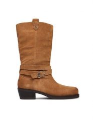 Liu Jo Kozaki Roxy 05 SA6149 PX002 Brązowy. Brązowe kozaki Liu Jo, bez wzorów, ze skóry, bez obcasa, na słupku, bez zapięcia. Za 1,069.00 zł.