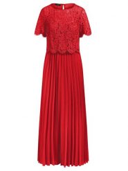 APART Sukienka w kolorze czerwonym rozmiar: 44. Czerwone sukienki Apart, bez wzorów, z koronki, bez kołnierzyka, bez ramiączek, maxi. Za 513.95 zł.