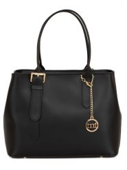 Mia Tomazzi Skórzana torebka w kolorze czarnym - 31 x 24 x 11 cm rozmiar: onesize. Czarne torebki klasyczne Mia Tomazzi, bez wzorów, z materiału, na ramię, bez dodatków. Za 288.52 zł.