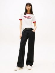 TOMMY JEANS Dżinsy - Comfort fit - w kolorze czarnym rozmiar: W25/L32. Czarne jeansy Tommy Jeans, l, z aplikacjami, z jeansu, klasyczne, z podwyższonym stanem. Za 249.17 zł.