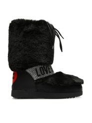 LOVE MOSCHINO Śniegowce JA24222G0HJW0000 Czarny. Czarne śniegowce Love Moschino, bez wzorów, ze skóry, bez zapięcia. Za 939.99 zł.