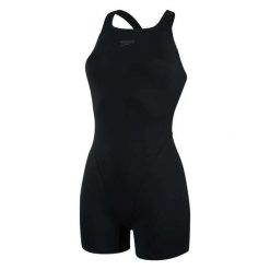 Kombinezon Eco Endurance+ Dla Pań I Panów. Czarne kombinezony Speedo, bez wzorów, sportowe, bez kołnierzyka, bez ramiączek. Za 251.99 zł.