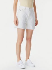 Tommy Jeans Szorty jeansowe DW0DW20093 Écru Mom Fit. Szorty Tommy Jeans, bez wzorów, z bawełny. Za 189.99 zł.
