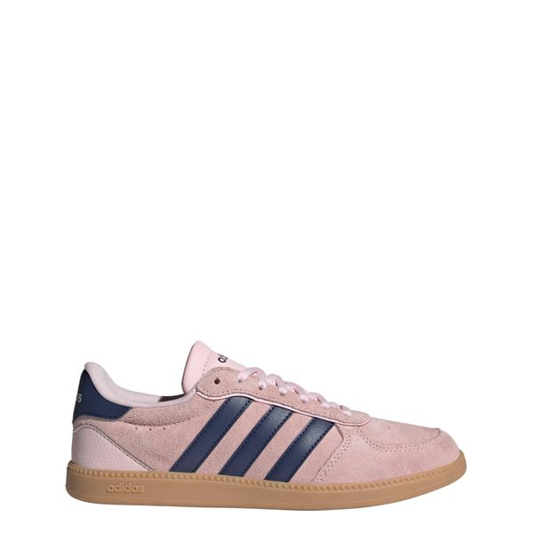 Buty Breaknet Sleek. Brązowe buty trekkingowe adidas, bez wzorów, ze skóry, bez zapięcia, trekkingowe. Za 211.99 zł.