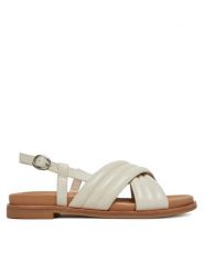 EMU Australia Sandały Borradaile W13017 Biały. Białe sandały Emu Australia, bez wzorów, ze skóry, bez obcasa, na płaskiej podeszwie, bez zapięcia. Za 489.99 zł.