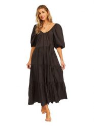 Billabong Sukienka "Endless Shore" w kolorze czarnym rozmiar: XS. Czarne sukienki Billabong, xs, bez wzorów, z bawełny, bez kołnierzyka, bez ramiączek, maxi. Za 138.21 zł.