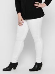 ONLY Carmakoma Jeansy 15197368 Biały Skinny Fit. Białe jeansy Only Carmakoma, bez wzorów, z bawełny. Za 79.99 zł.