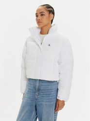 Calvin Klein Jeans Kurtka puchowa J20J224615 Biały Regular Fit. Białe kurtki Calvin Klein Jeans, xl, bez wzorów, z jeansu, bez kaptura. Za 429.99 zł.