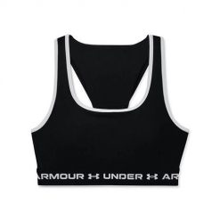 Koszulka treningowa damska Under Armour Crossback Mid. Czarne t-shirty sportowe Under Armour, l, bez wzorów, z elastanu, bez ramiączek, na fitness i siłownię. Za 283.00 zł.