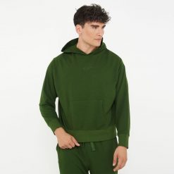 Unisex bluza z kapturem F BOXY ciemnozielona. Zielone bluzy LEGEA, l, bez wzorów, z bawełny, bez ramiączek, z kapturem. Za 96.00 zł.