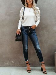 LA Angels Sweter w kolorze kremowym rozmiar: S. Brązowe swetry LA Angels, s, bez wzorów, bez ramiączek. Za 178.79 zł.