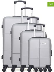 BlueStar 4-częściowy zestaw "Miami" w kolorze srebrnym rozmiar: onesize. Szare walizki BlueStar. Za 608.99 zł.