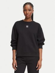 HUGO Bluza Deroxina_12 50576467 Czarny Relaxed Fit. Czarne bluzy Hugo, l, bez wzorów, z bawełny, bez kaptura. Za 549.99 zł.