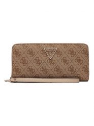 Guess Portfel w kolorze jasnobrązowym - 8 x 12 x 2 cm rozmiar: onesize. Brązowe portfele Guess, z aplikacjami, z materiału. Za 259.13 zł.