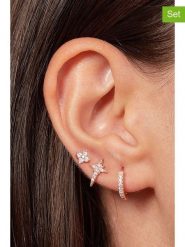 Heliophilia Kolczyki (3 szt.) rozmiar: onesize. Czerwone kolczyki Heliophilia, z cyrkonią, srebrne. Za 72.45 zł.