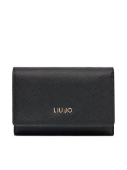 Liu Jo Duży Portfel Damski M Trifold AA5167 E0087 Czarny. Czarne portfele Liu Jo, bez wzorów, ze skóry. Za 249.99 zł.