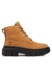 Timberland Trzewiki Greyfield Leather Boot TB0A5RP4231 Brązowy. Brązowe botki Timberland, bez wzorów, z nubiku, bez obcasa, na płaskiej podeszwie, bez zapięcia. Za 539.99 zł.