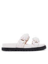 Alberta Ferretti Klapki 22152A6506 8019 Beżowy. Brązowe klapki Alberta Ferretti, bez wzorów, ze skóry, bez obcasa, bez zapięcia. Za 1,319.00 zł.