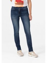 Timezone Dżinsy "Enya" - Slim fit - w kolorze granatowym rozmiar: W31/L34. Niebieskie jeansy Timezone, l, z aplikacjami, klasyczne. Za 114.44 zł.