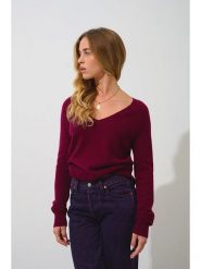 AUTHENTIC CASHMERE Kaszmirowy sweter "Giusalet" w kolorze bordowym rozmiar: S. Czerwone swetry AUTHENTIC CASHMERE, s, bez wzorów, z kaszmiru, bez ramiączek. Za 347.99 zł.