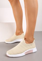 Beżowe Buty Sportowe Jynynore. Brązowe buty sportowe lifestyle Born2be, bez wzorów, przed kostkę, bez zapięcia. W wyprzedaży za 38.24 zł.