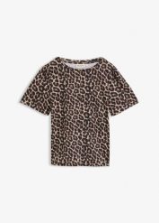 T-shirt z czystej bawełny organicznej. Czarne t-shirty bonprix, bez wzorów, z bawełny, bez kołnierzyka, bez ramiączek. Za 52.99 zł.