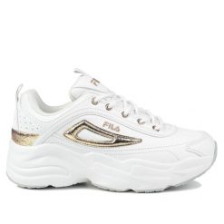 Buty damskie sportowe sneakersy Fila SKYE ZP WMN. Białe buty treningowe Fila, bez wzorów, z dresówki, bez zapięcia, trekkingowe. Za 228.00 zł.