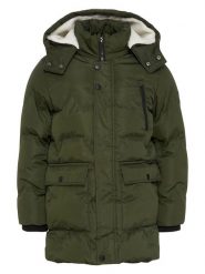HULABALU Parka w kolorze ciemnozielonym rozmiar: 110/116. Zielone płaszcze HULABALU, bez wzorów, bez kaptura. Za 203.45 zł.