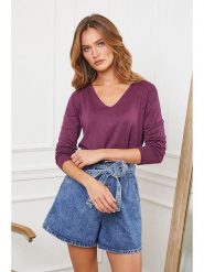 Joséfine Wełniany sweter "Abi" w kolorze fioletowym rozmiar: S. Różowe swetry Joséfine, s, bez wzorów, z wełny, bez ramiączek. Za 120.95 zł.