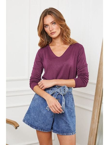 Joséfine Wełniany sweter "Abi" w kolorze fioletowym rozmiar: S. Różowe swetry Joséfine, s, bez wzorów, z wełny, bez ramiączek. Za 120.95 zł.