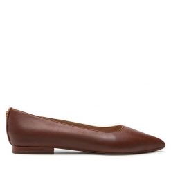 Baleriny LAUREN RALPH LAUREN. Brązowe baleriny Lauren Ralph Lauren, bez wzorów, bez obcasa, bez zapięcia. Za 469.99 zł.