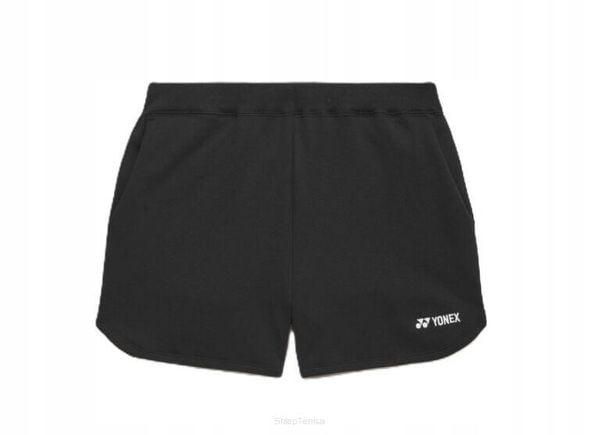 Spodenki tenisowe Yonex Practice. Czarne szorty sportowe YONEX, bez wzorów, z materiału, na fitness i siłownię. Za 279.99 zł.