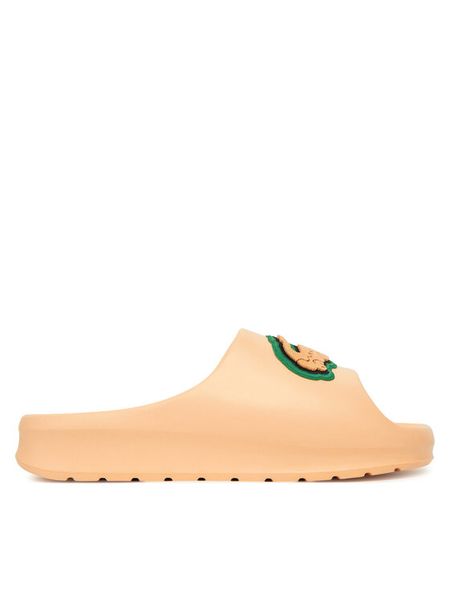 Lacoste Klapki 7-49CFA0027 Różowy. Czerwone klapki Lacoste, bez wzorów, z syntetyku, bez obcasa, bez zapięcia. Za 179.99 zł.