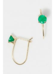 L instant d Or Złote kolczyki "Emeraude envoutant" ze szmaragdami rozmiar: onesize. Zielone kolczyki L instant d Or, z szmaragdem, złote. Za 470.45 zł.