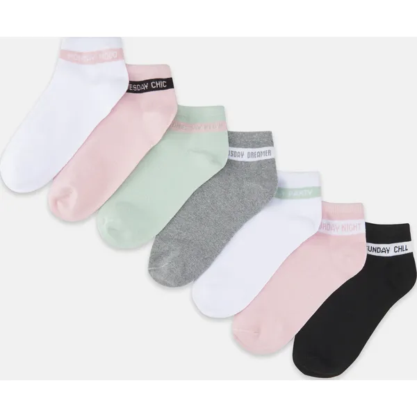 Skarpetki bawełniane 7 pack - Wielobarwny. Skarpetki Sinsay, bez wzorów, z bawełny. Za 29.99 zł.