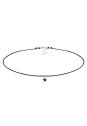 Elli Damski wisiorek Choker Star Astro z emalią i tkaniną ze srebra próby 925 Sterling Silver Naszyjniki 1 ct. Szare naszyjniki Elli, z materiału, srebrne. Za 183.99 zł.