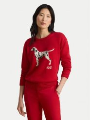 LAUREN RALPH LAUREN Sweter 200B27843001 Czerwony Relaxed Fit. Czerwone swetry Lauren Ralph Lauren, s, bez wzorów, z bawełny, bez ramiączek. Za 1,018.99 zł.