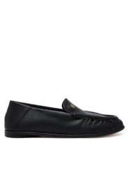 Tommy Hilfiger Półbuty Soft Leather Squared Toe Loafer FW0FW08412 Czarny. Czarne półbuty wsuwane Tommy Hilfiger, bez wzorów, ze skóry, bez obcasa, na płaskiej podeszwie. Za 439.99 zł.