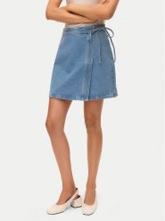 Vero Moda Spódnica jeansowa Liza 10332535 Niebieski Regular Fit. Niebieskie spódnice Vero Moda, l, bez wzorów, z bawełny. Za 139.99 zł.