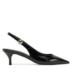Sandały Furla. Czarne sandały Furla, bez wzorów, bez obcasa, na szpilce, bez zapięcia. Za 1,399.00 zł.