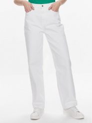 Tommy Hilfiger Jeansy WW0WW41319 Biały Straight Fit. Białe jeansy Tommy Hilfiger, bez wzorów, z bawełny. Za 289.99 zł.