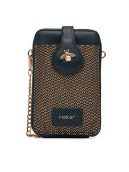 Rieker Torebka H1660-92 Granatowy. Niebieskie listonoszki Rieker, bez wzorów, z materiału, bez dodatków. Za 129.99 zł.