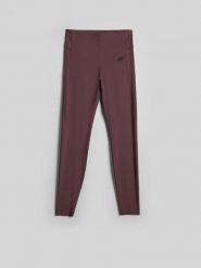 4F Legginsy treningowe szybkoschnące damskie - brązowe XL. Brązowe legginsy 4f, bez wzorów, sportowe. Za 179.99 zł.