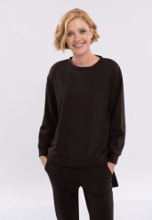 Bluza oversize B-PAOLA. Brązowe bluzy Volcano, s, bez wzorów, z bawełny, bez kaptura. Za 159.99 zł.
