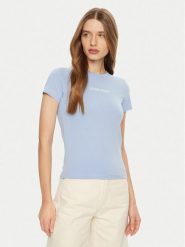 Guess T-Shirt W4YI01 J1314 Błękitny Regular Fit. Niebieskie t-shirty Guess, m, z aplikacjami, z bawełny, bez kołnierzyka, bez ramiączek. Za 89.99 zł.