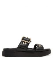 Inuikii Klapki Tilda Buckle 1004.003.0631 Czarny. Czarne klapki Inuikii, bez wzorów, ze skóry, bez obcasa, bez zapięcia. Za 899.99 zł.