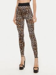 Elisabetta Franchi Legginsy PA-056-47E2-V190 Brązowy Slim Fit. Brązowe legginsy Elisabetta Franchi, bez wzorów, z syntetyku. Za 899.99 zł.