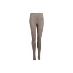 Legginsy slim Gym & Pilates Douaria 500 damskie. Brązowe legginsy adidas, bez wzorów, z bawełny. W wyprzedaży za 119.99 zł.