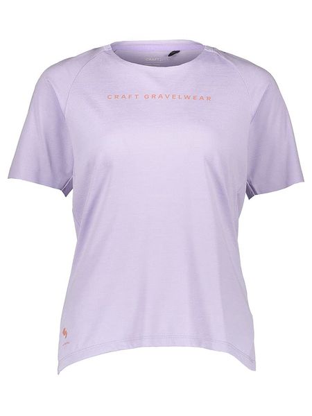Craft Koszulka kolarska "ADV Gravel" w kolorze lawendowym rozmiar: L. Różowe t-shirty sportowe Craft, l, bez wzorów, bez ramiączek, rowerowe. Za 87.19 zł.